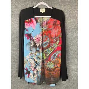 Label Ritu Kumar Tunic Top Womens S Multicolor Excellent Mixed Media Floral